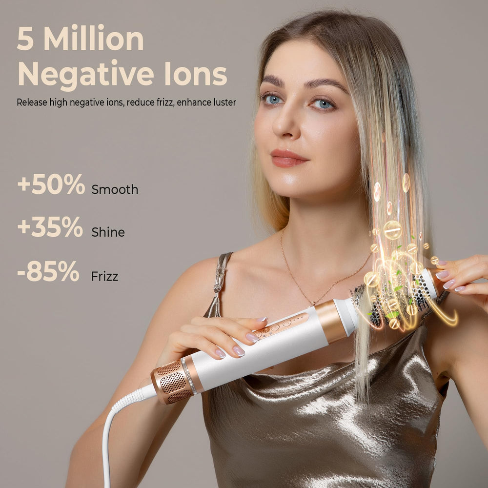 Yitrust 360° rotating cord illustrates tangle-free styling freedom.