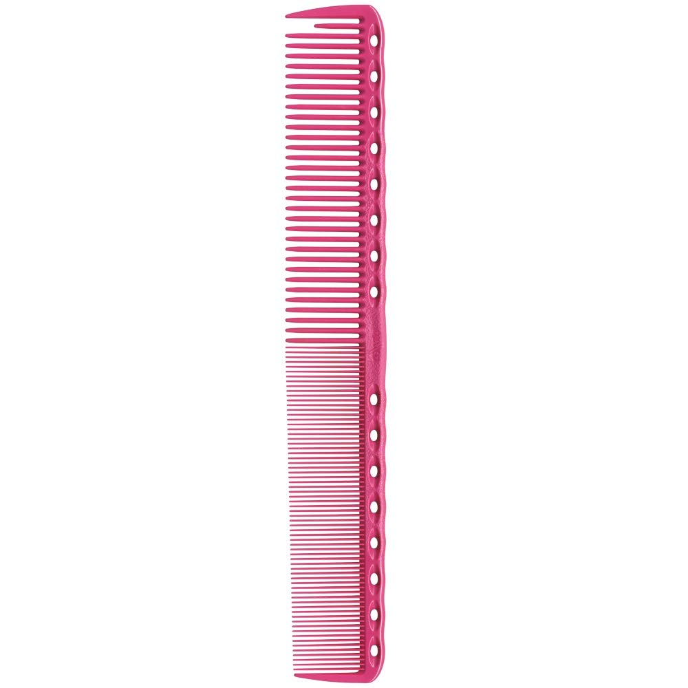 Y.S. Park YS-336 pink cutting comb with waffle spine for secure grip during styling.