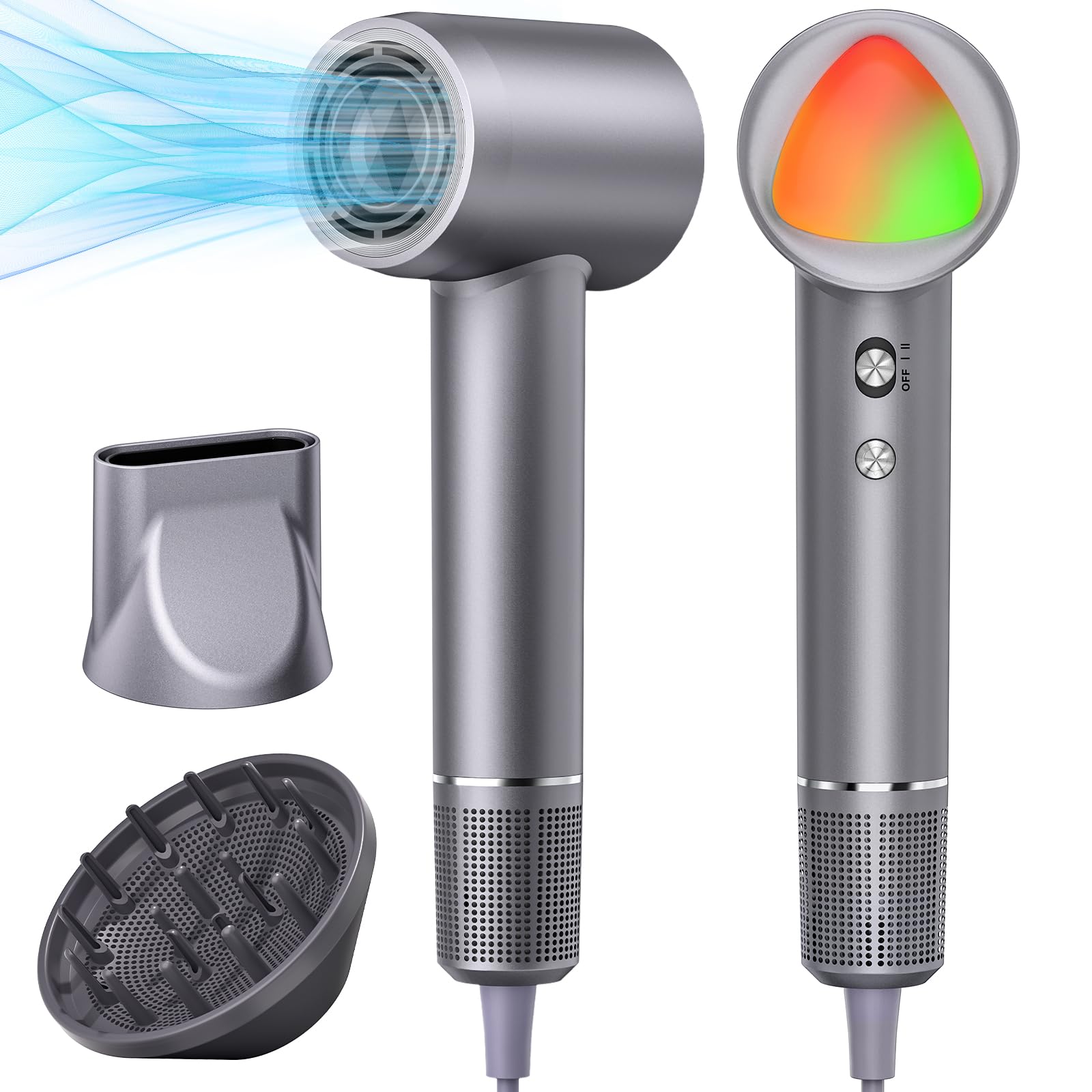 YSATERY hair dryer high-speed motor for quick drying and busy mornings