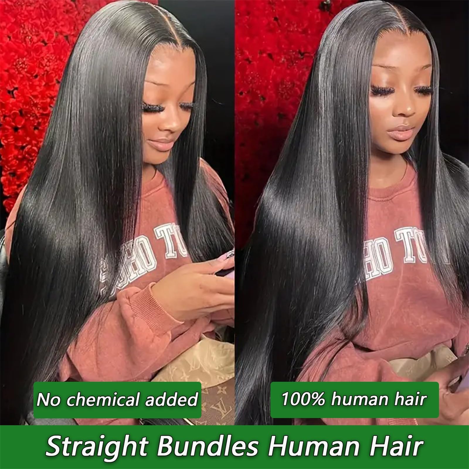Ysivonu natural black hair close-up highlighting shine and texture