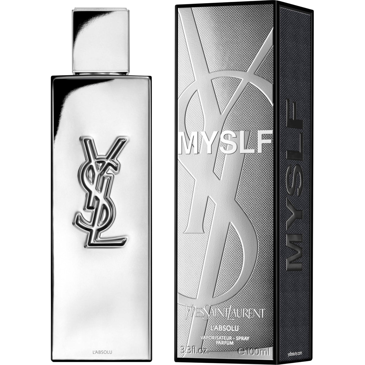 Yves Saint Laurent MYSLF L'ABSOLU bottle image showing a radiant scent trail