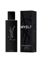 YSL Myslf Le Parfum refillable bottle emphasizes eco-friendly option for daily use.
