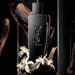 Yves Saint Laurent Myslf Le Parfum refillable bottle highlighting eco-friendly packaging.