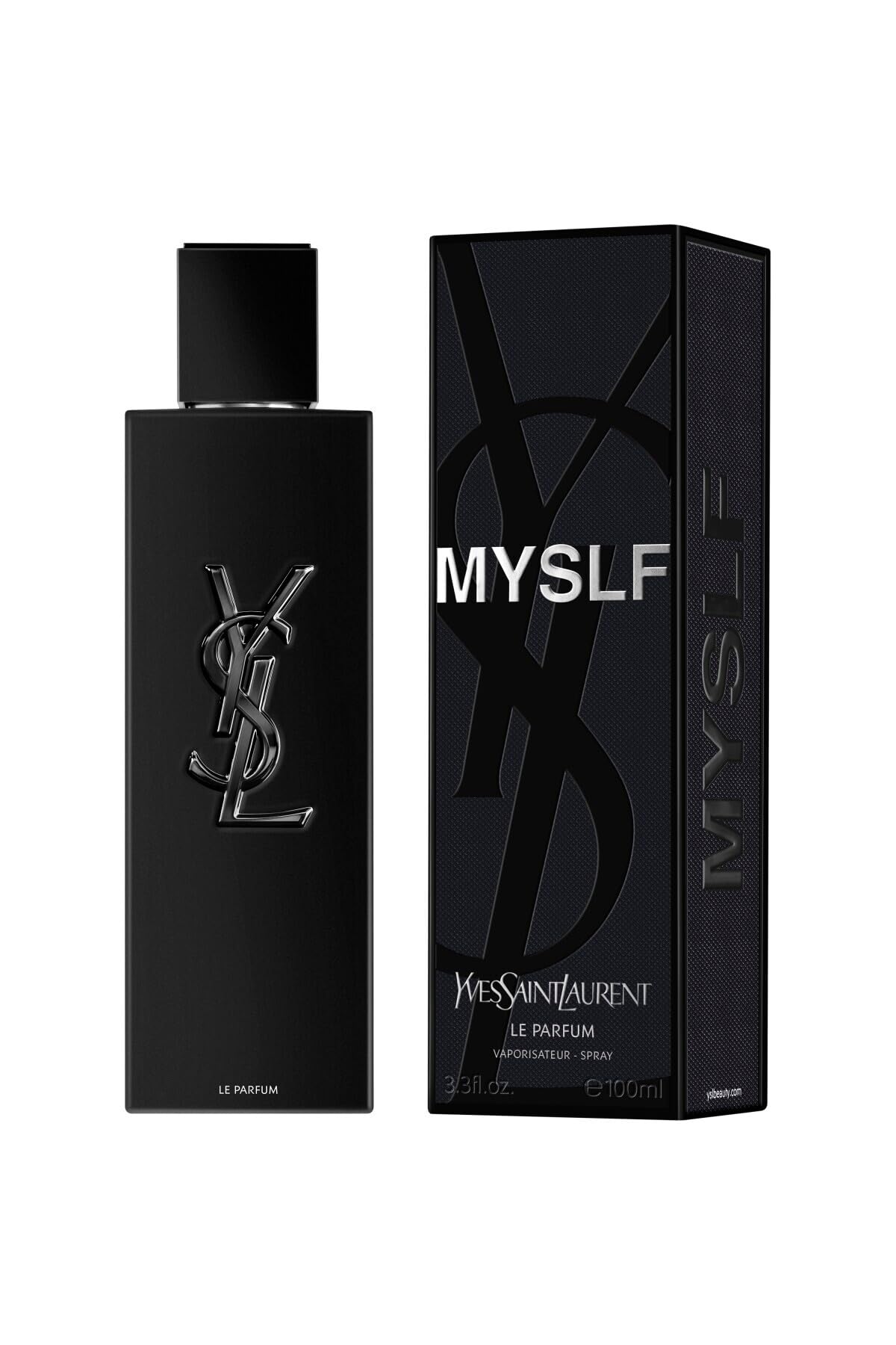 Yves Saint Laurent Myslf Le Parfum spray action close-up for confident application.