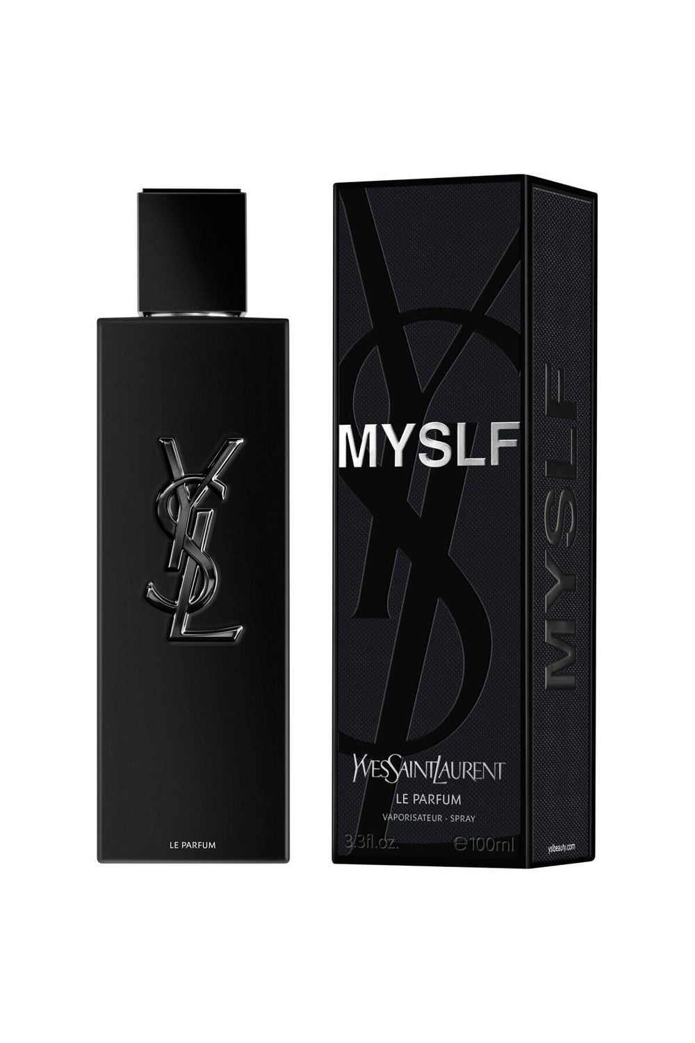 Yves Saint Laurent Myslf Le Parfum spray action close-up for confident application.