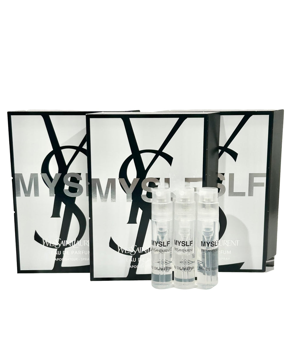 Yves Saint Laurent MYSLF sample spray vial side view for on-the-go fragrance