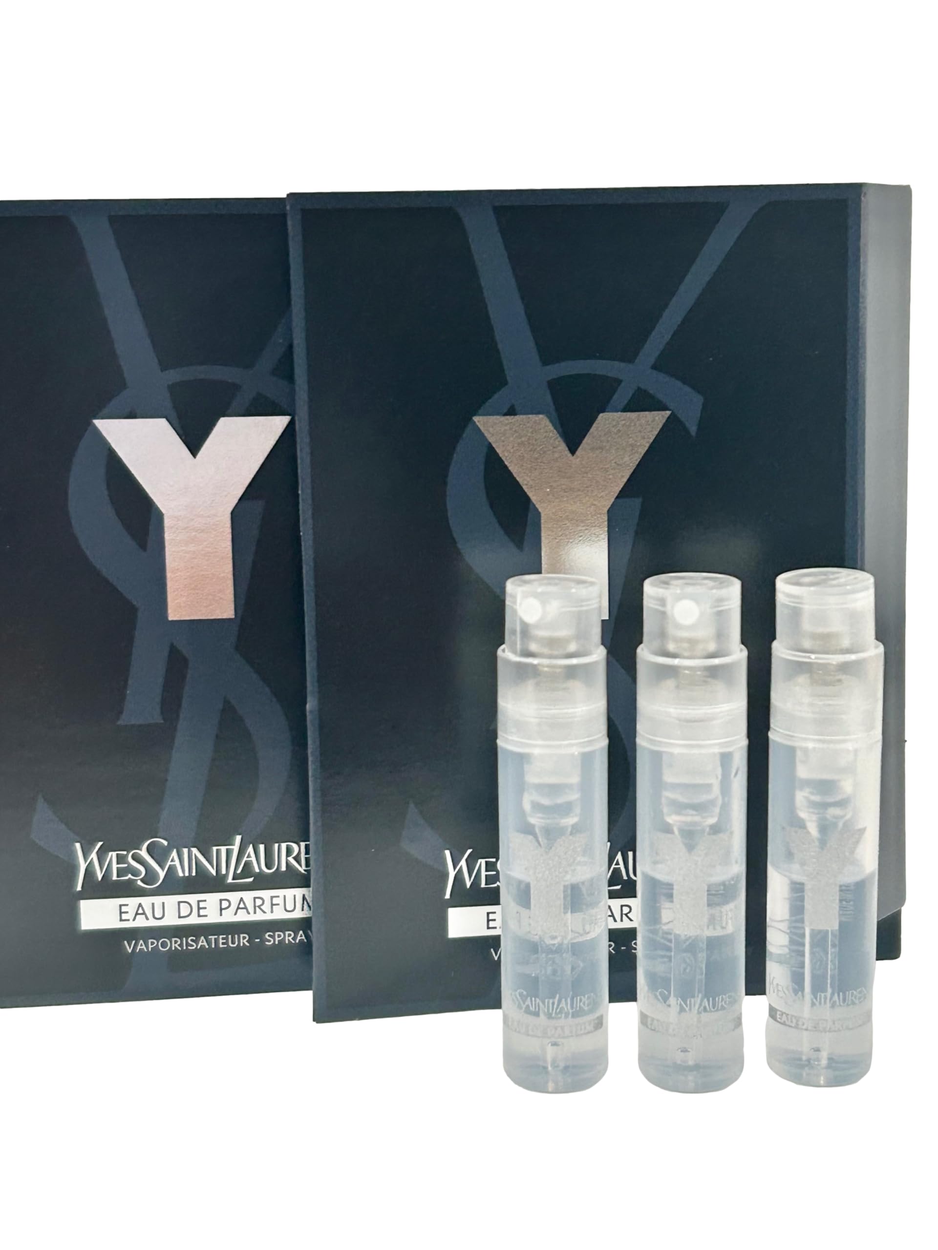 YSL Y Men EDP vial set packaging, compact travel size for easy daily wear trials.