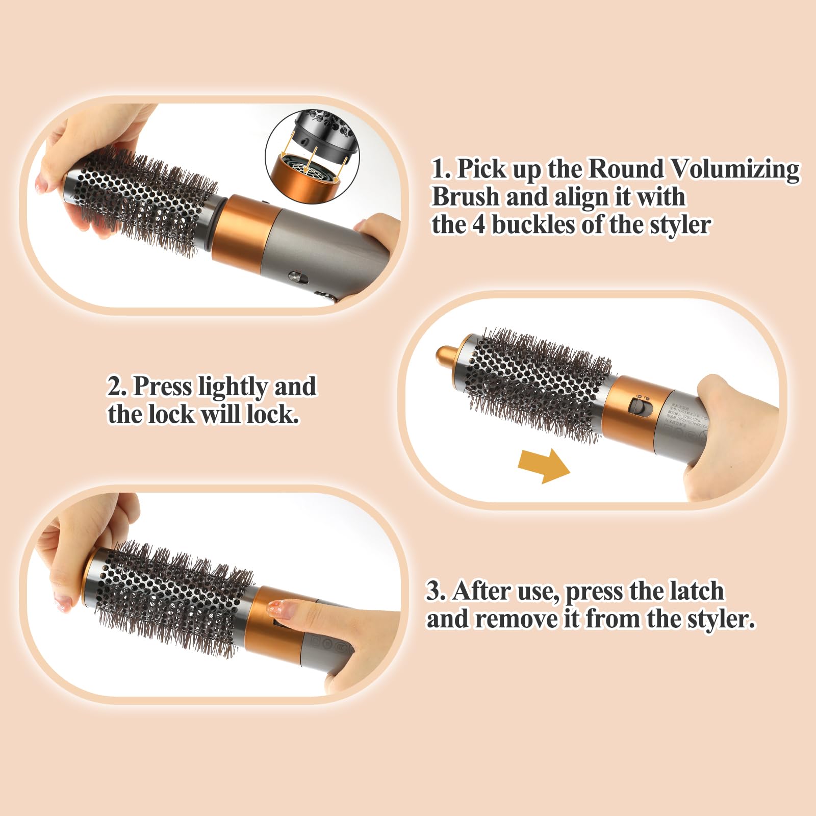 YTCHYYSK close-up of comb-teeth lifting roots for natural curls