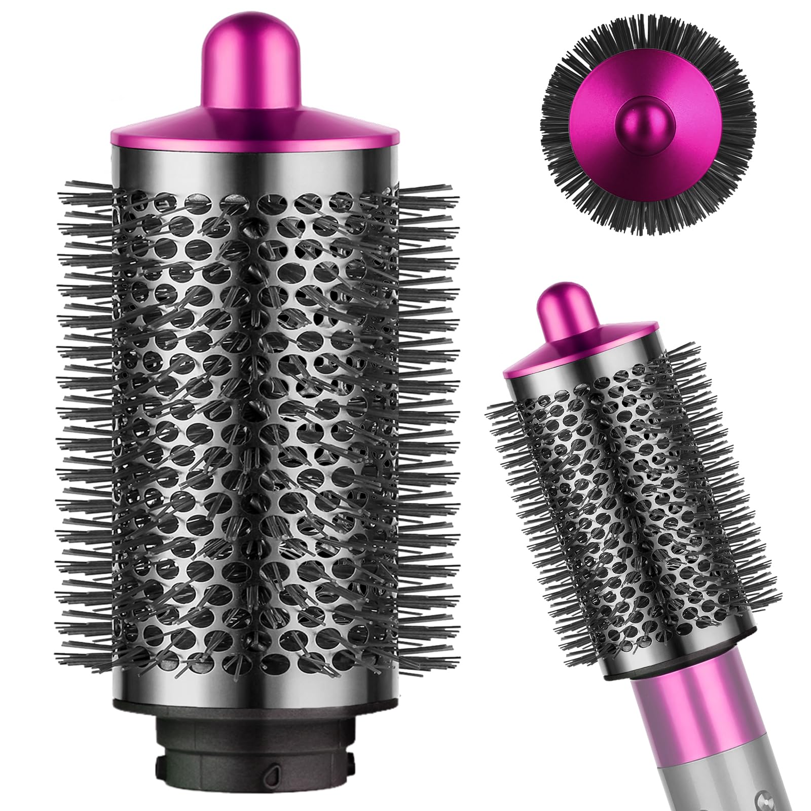 YTCHYYSK large round volumizing brush rose for Dyson Airwrap attachment boosts curls.