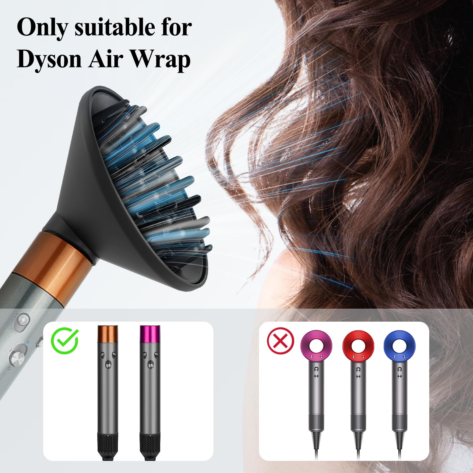YTCHYYSK compact diffuser fits Dyson Airwrap on the go