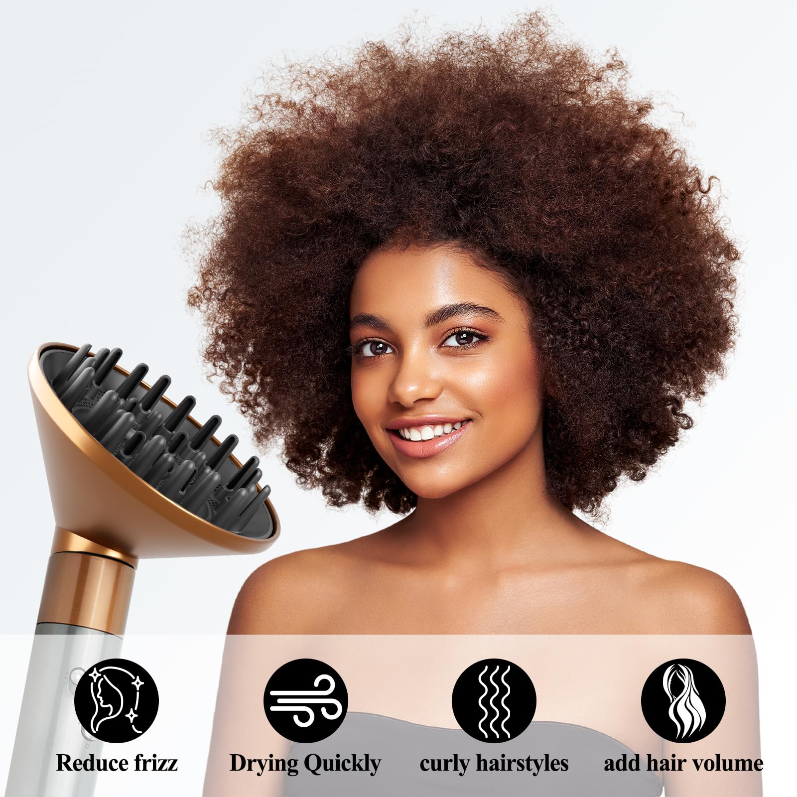 YTCHYYSK curl-definition diffuser improves shape and bounce with even heat distribution.