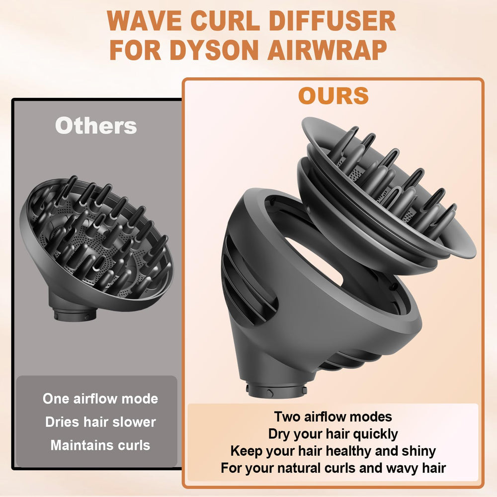 YTCHYYSK diffuser nozzle demonstrates Dyson Airwrap compatibility