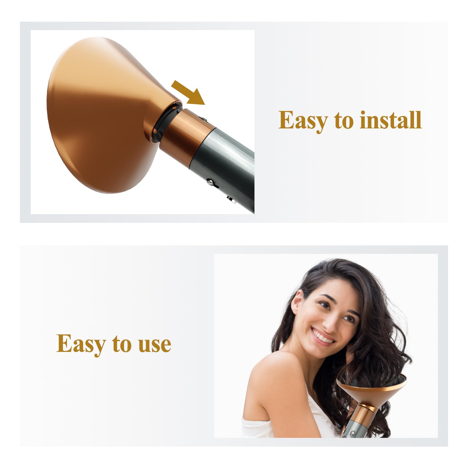 YTCHYYSK fast-drying diffuser nozzle speeds up sessions and enhances volume.