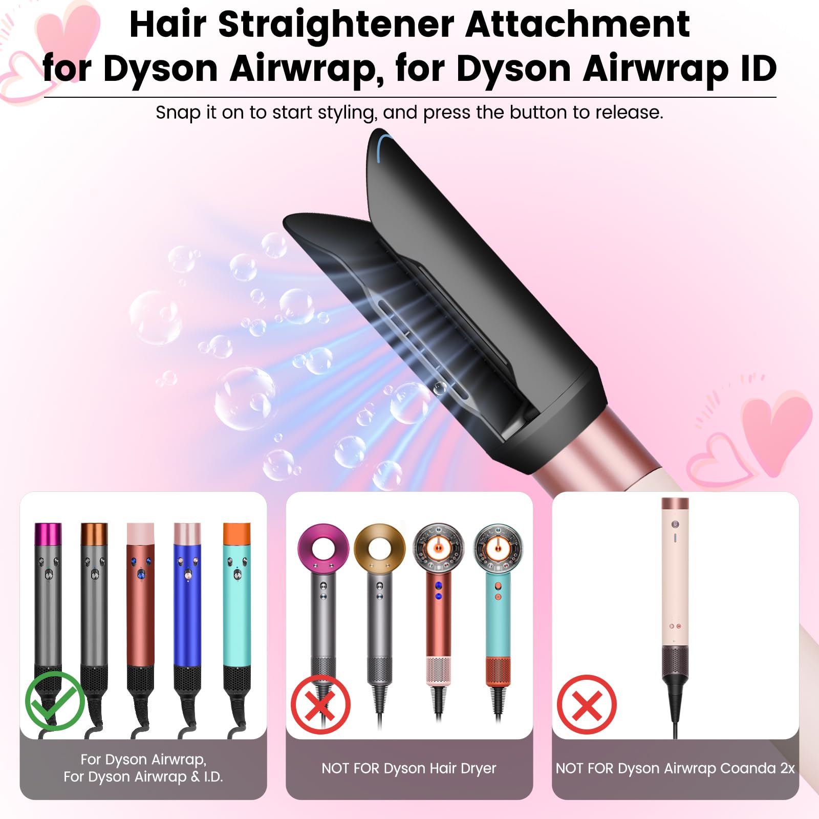 YTCHYYSK Hair Smooth Attachment on Dyson Airwrap HS08 for seamless one-pass styling