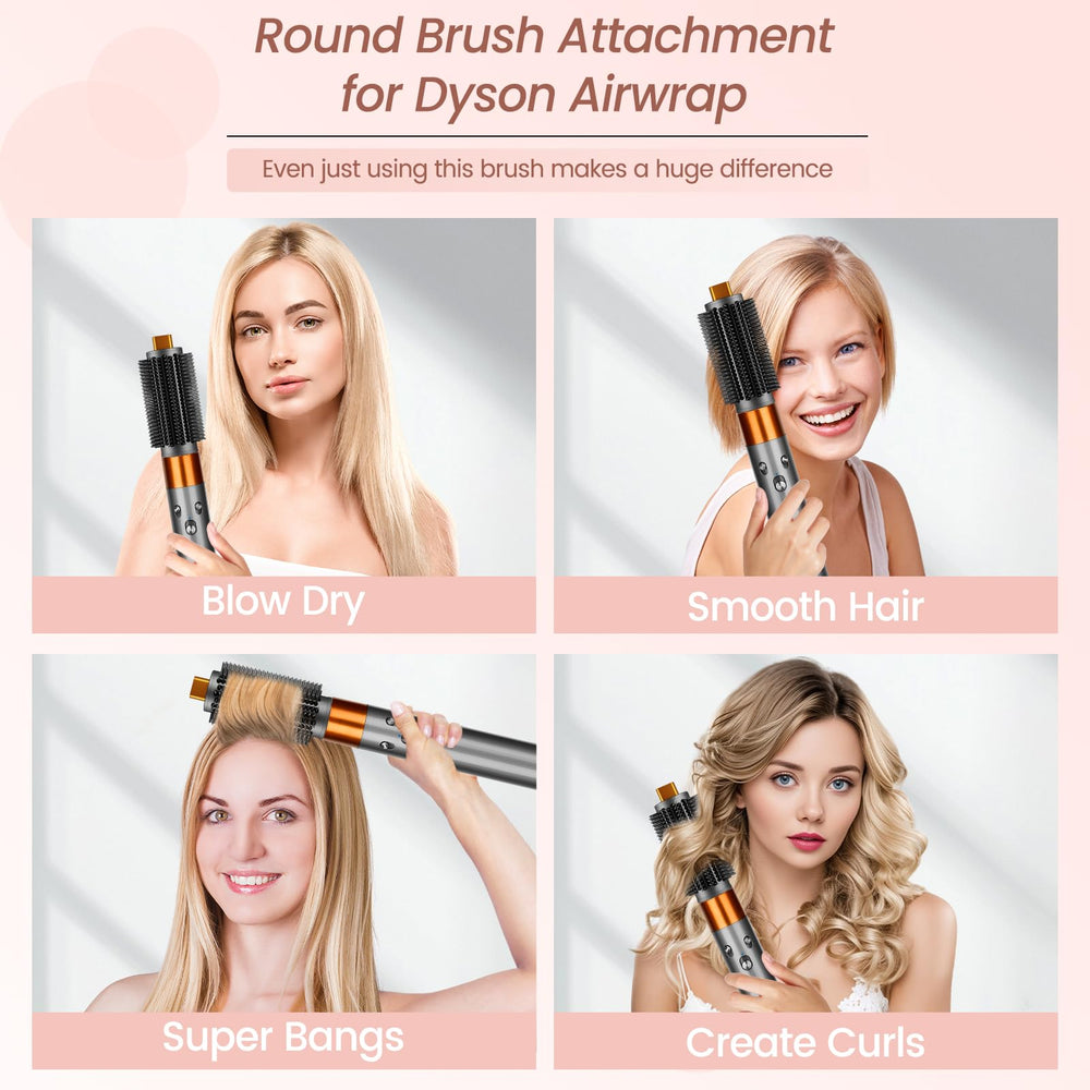 YTCHYYSK round brush attachment reinforced joint close-up for durability.