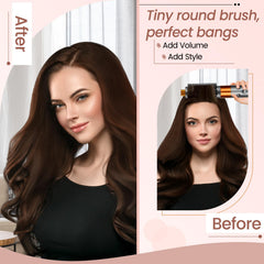 YTCHYYSK round brush attachment in use for straightening and volume.
