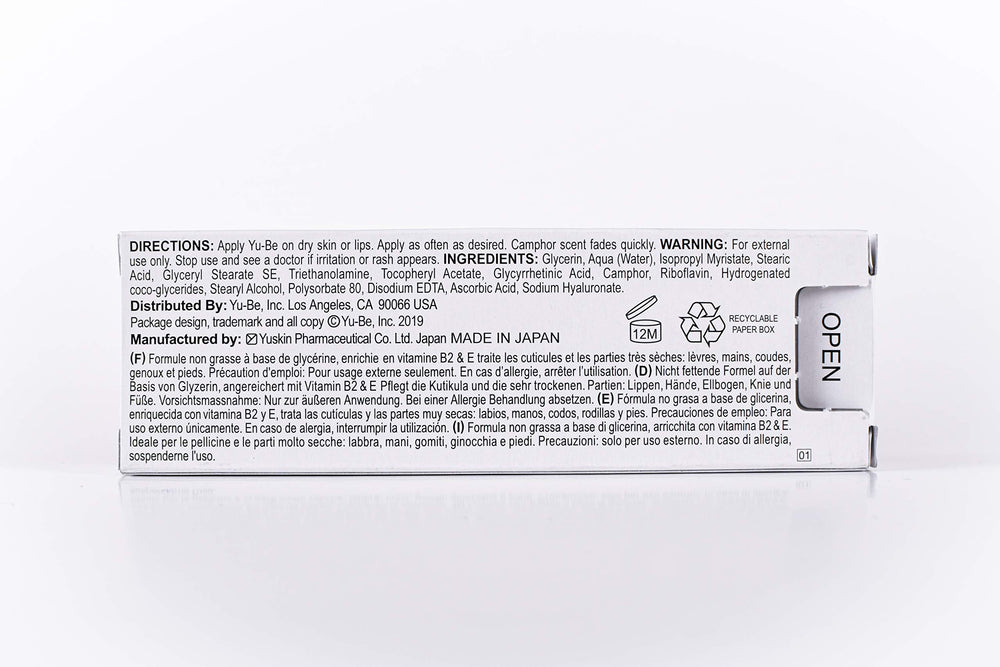 Yu-Be skin cream is vegan and pregnancy-safe for gentle moisturizing.