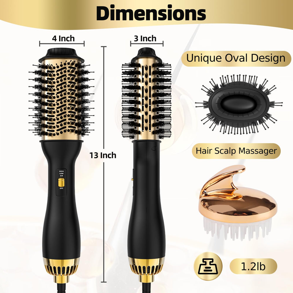Yucafy ceramic-coated barrel delivers even heat with negative ions for moisture retention and frizz control.
