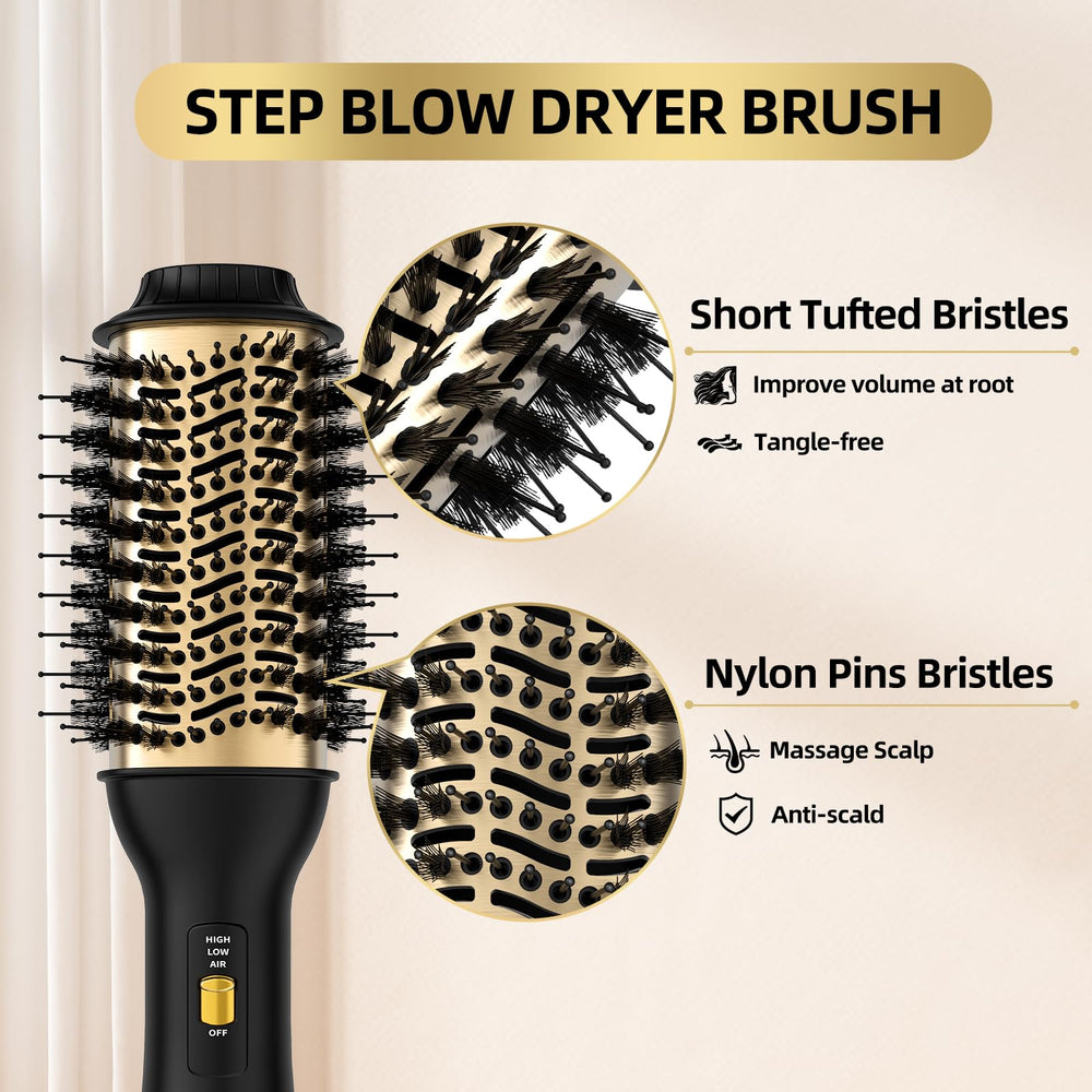 Yucafy nylon-pins-tufted-bristles-detangling help prevent tangles during styling.