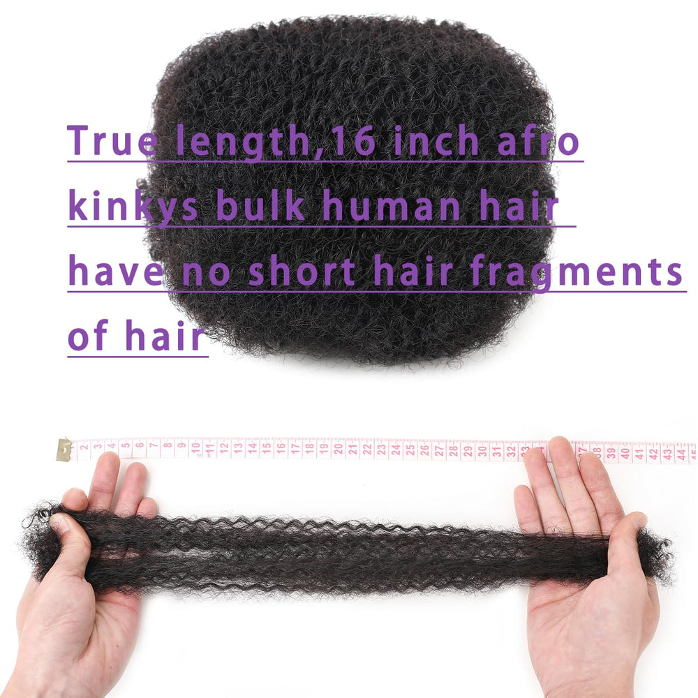 YuDragonFt Afro Kinky Bulk Hair ready for dreadlocks and micro-twists