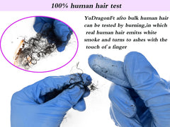 YuDragonFt Afro Kinky Bulk Hair root-to-tip uniform thickness for even styles