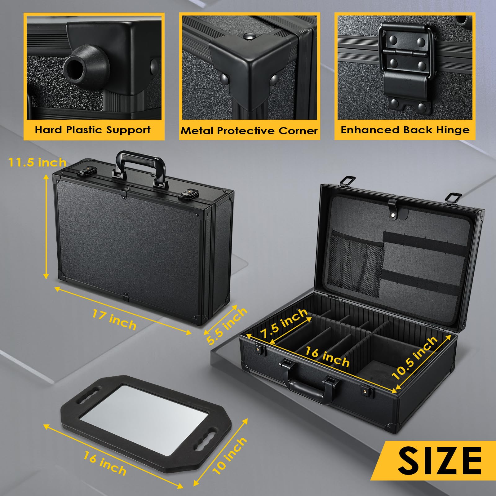 Yueieoun barber accessory case durable construction protects gear on the go