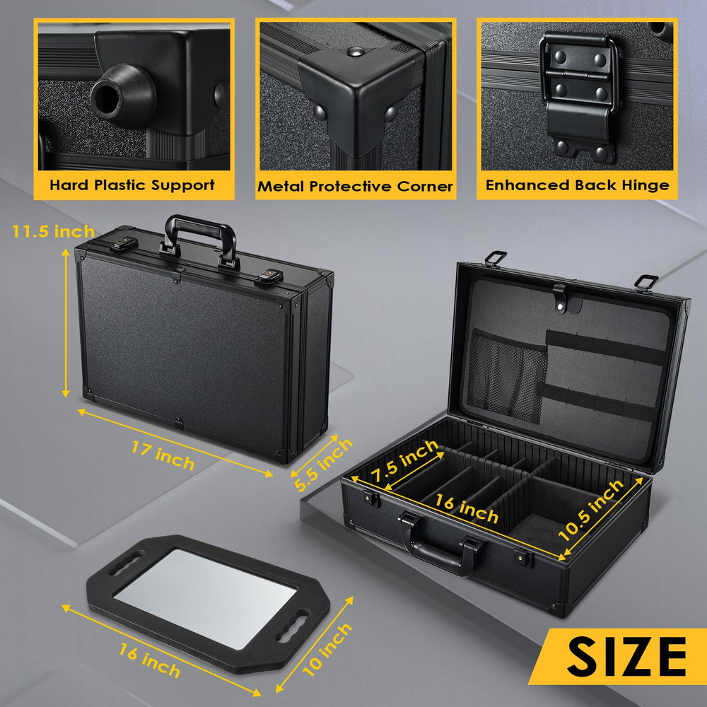 Yueieoun barber accessory case durable construction protects gear on the go