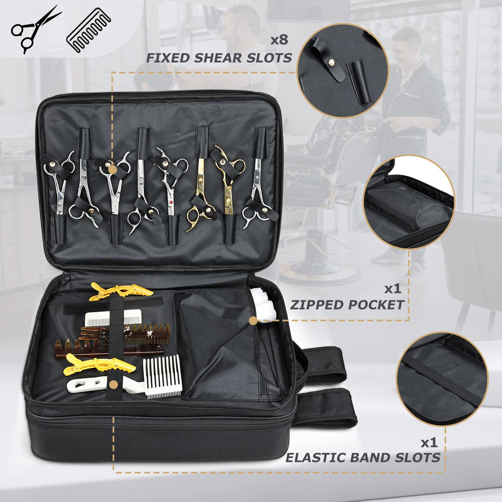 Yueieoun barber bag demonstrates organized storage for quick tool access.