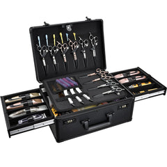 Yueieoun barber case sliding tray 8 slots keeps clippers organized for fast access