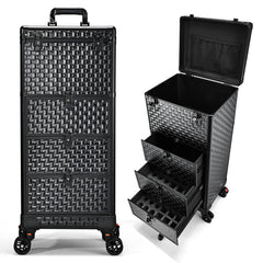 Yueieoun salon cart 3-drawers side view for quick, tidy access during mobile beauty gigs.