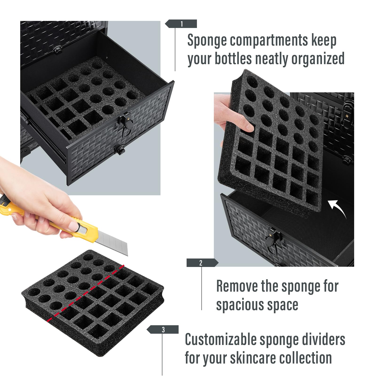 Yueieoun salon cart lockable keys protect valuables during busy shifts.