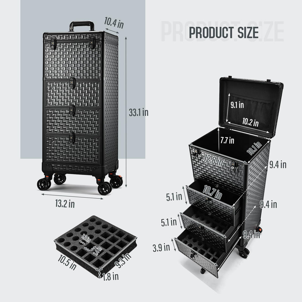 Yueieoun salon cart mobile studio aids on-site makeup and haircut sessions.