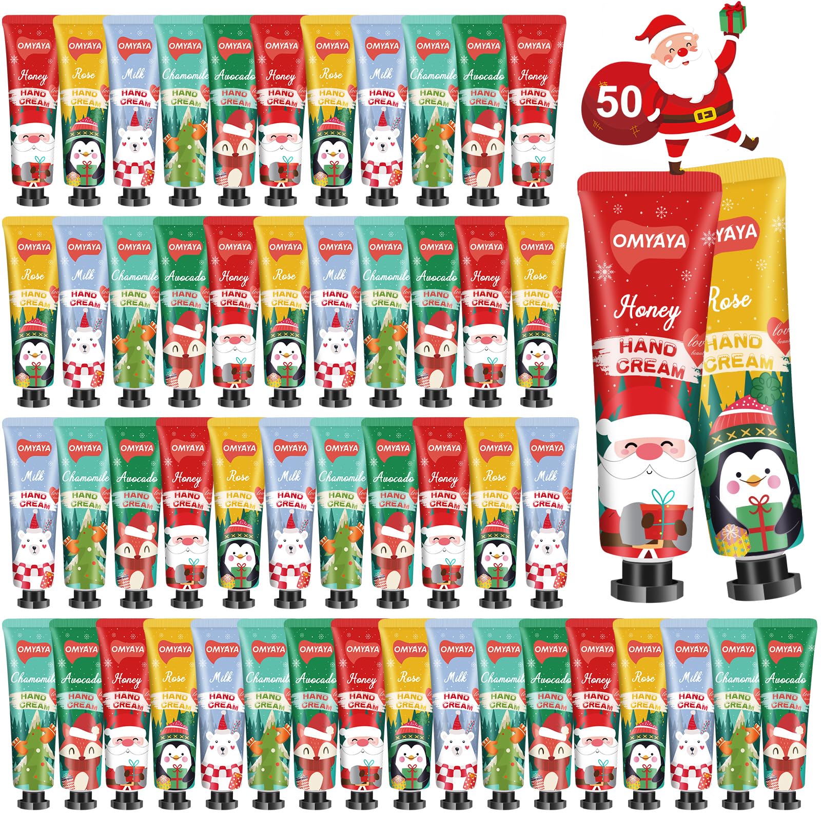 YUEONEWIN Rose scented Christmas hand cream tube for daily moisture