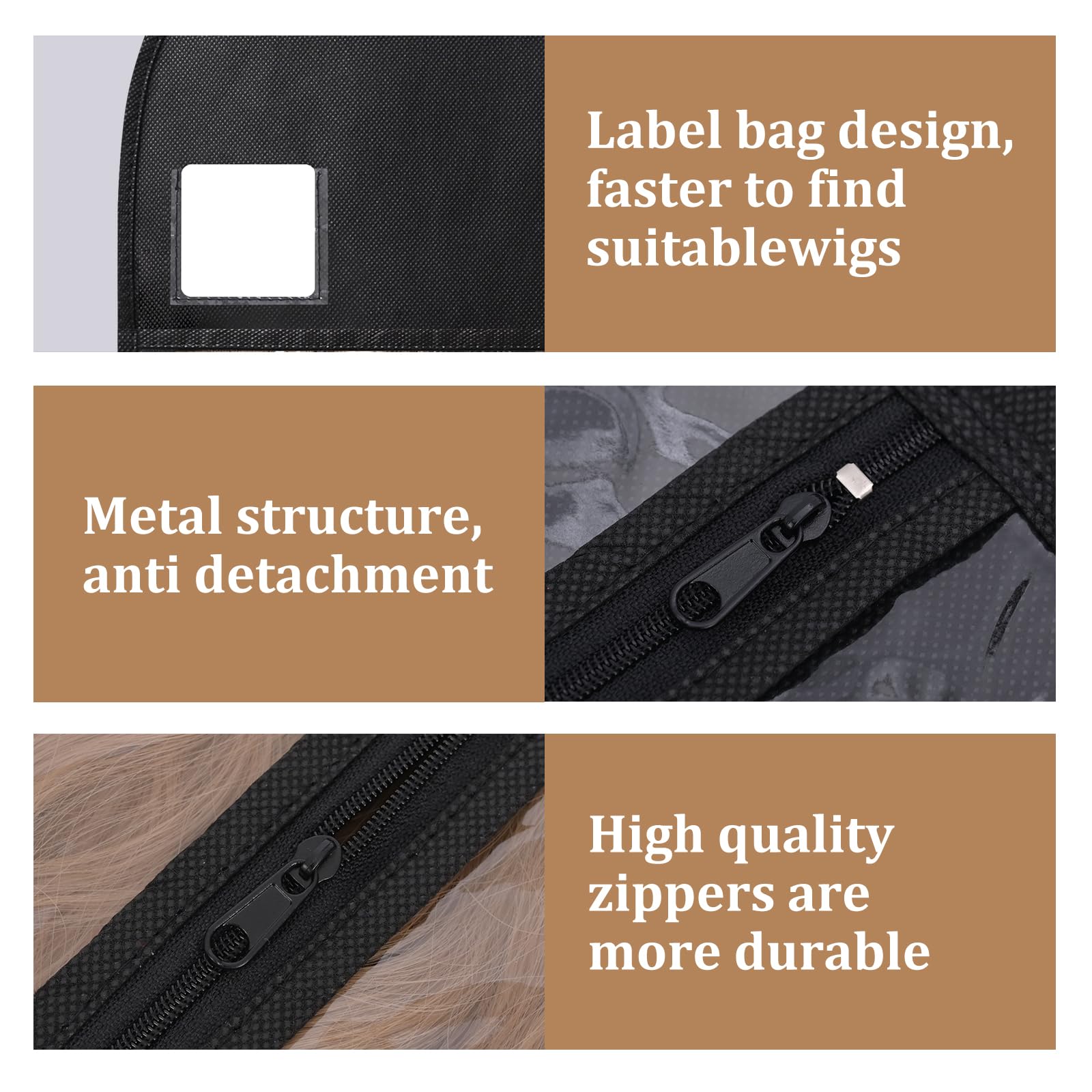 Yujiash breathable material keeps wigs odor-free in storage.