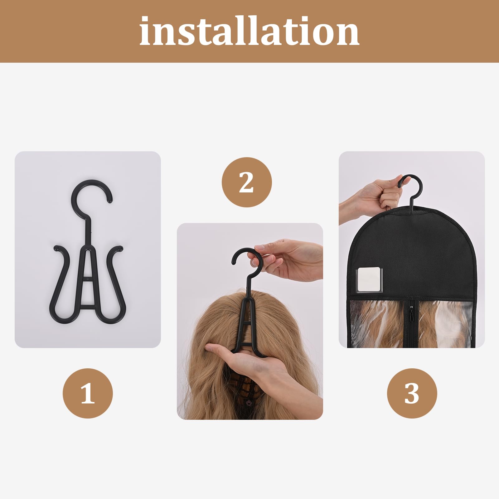 Yujiash travel-friendly wig storage is compact and lightweight for on-the-go use.