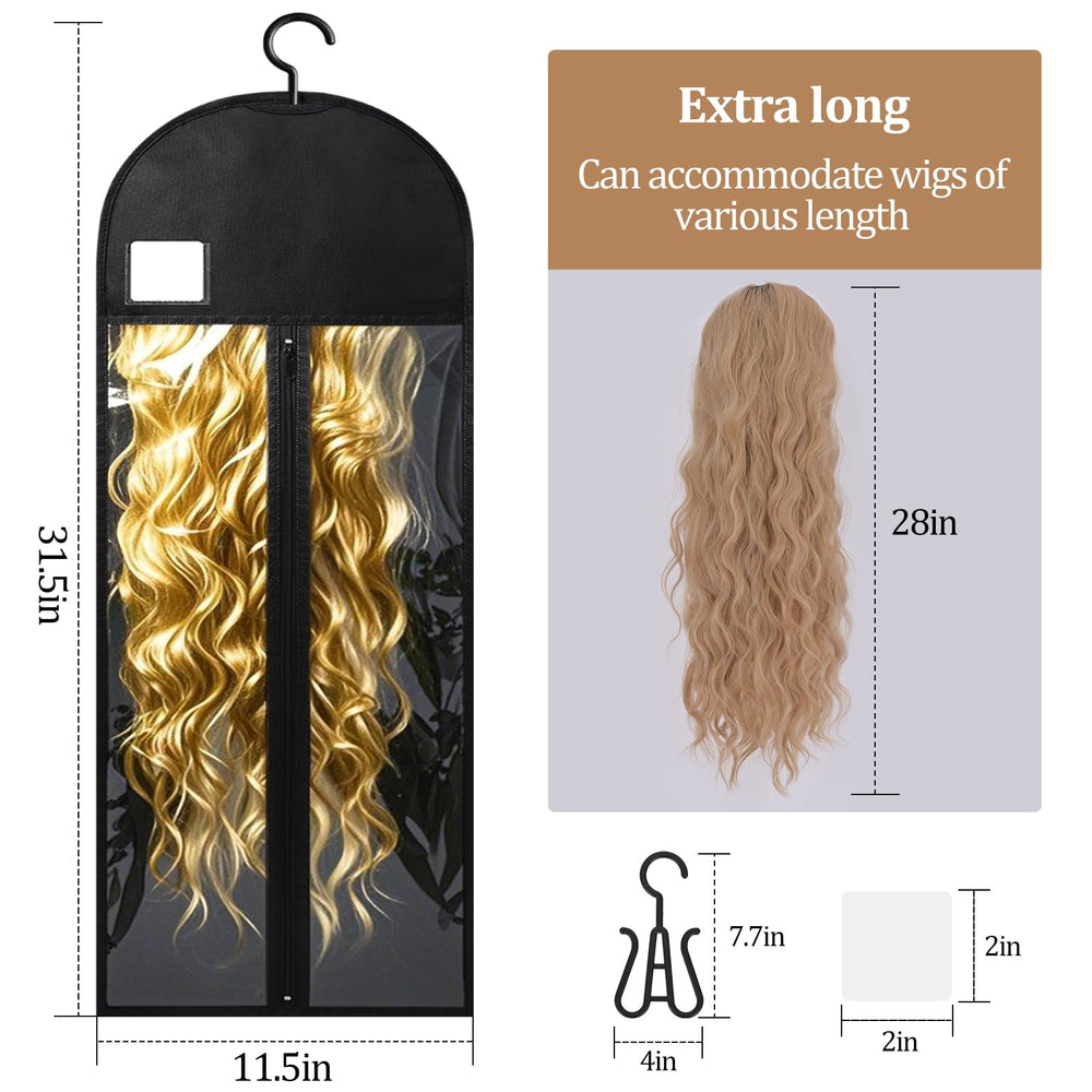 Yujiash durable non-woven fabric protects wigs from dust and moisture.