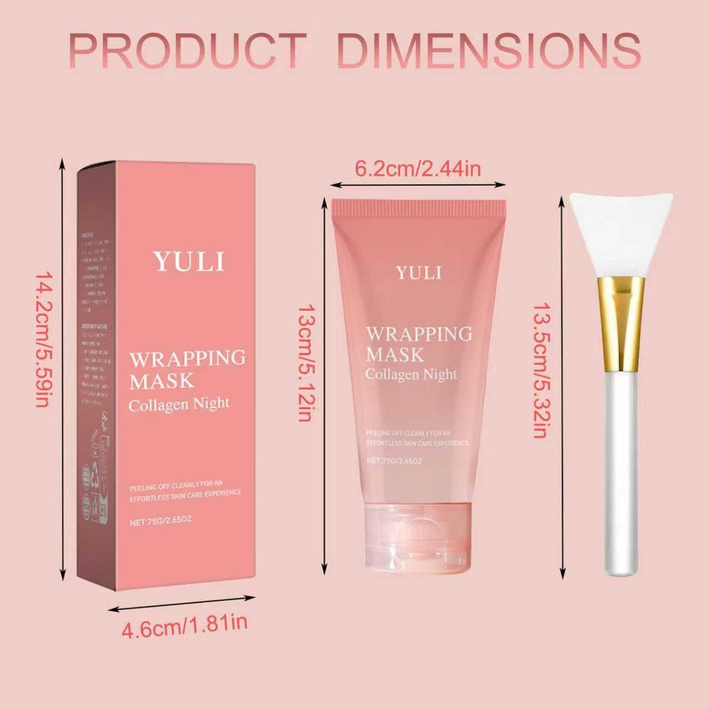 YULI morning rinse with warm water removes residue after mask treatment