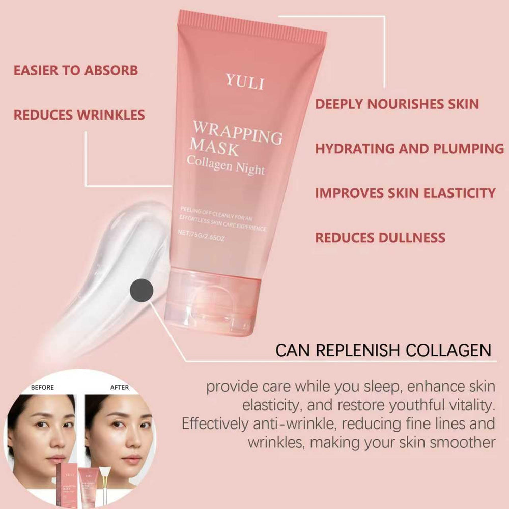YULI peel-off mask drying on skin illustrates breathable moisture seal