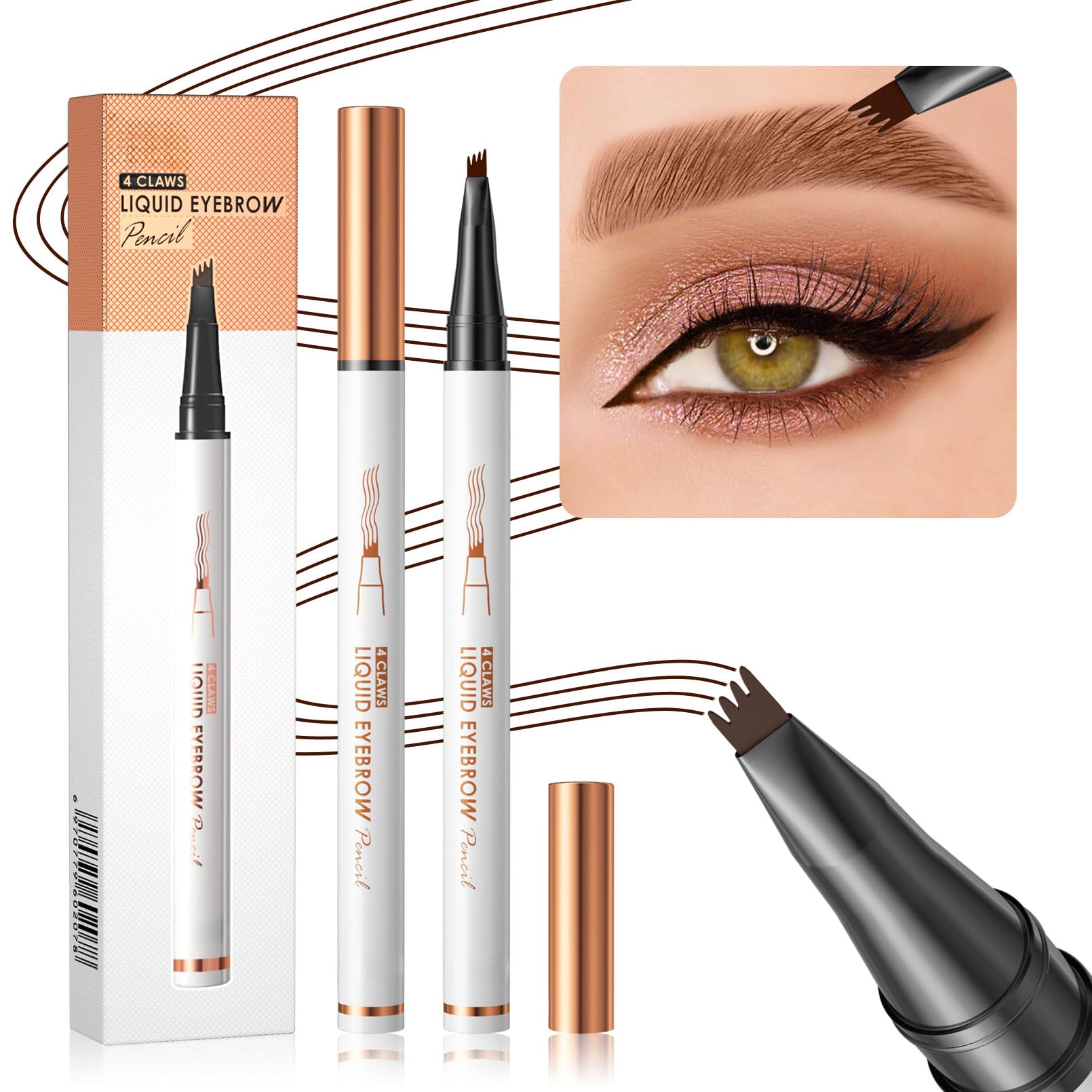 Yulinlon Q707 beginner-friendly brow pen enables easy everyday use.