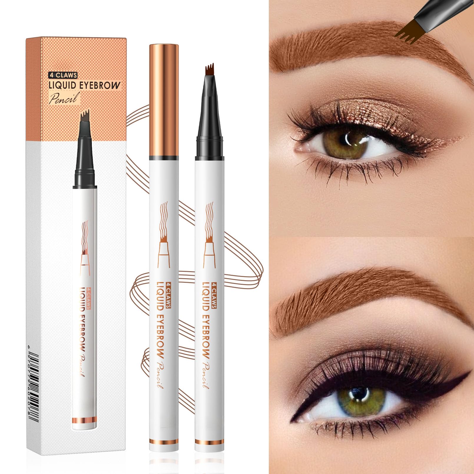 Yulinlon Q707 brow pen with hair-like strokes blends with natural brows.