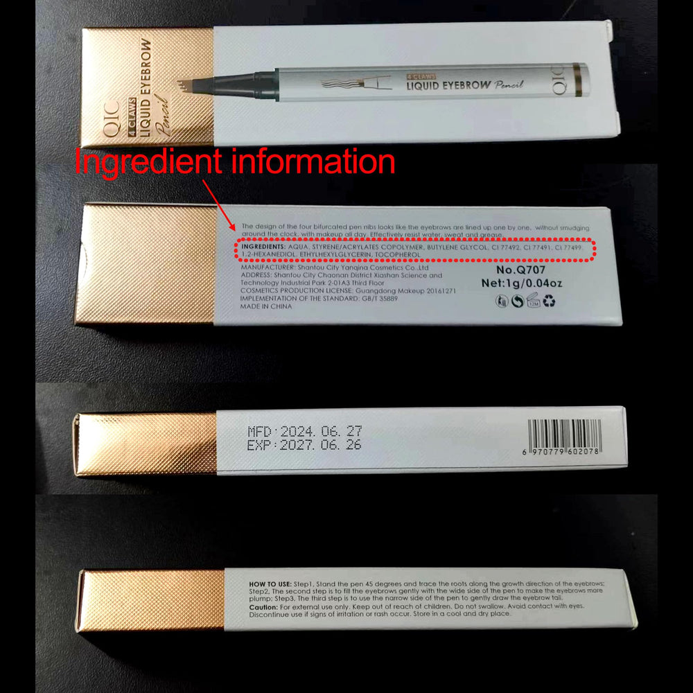 Yulinlon Q707 pro use brow pencil for precise shaping.