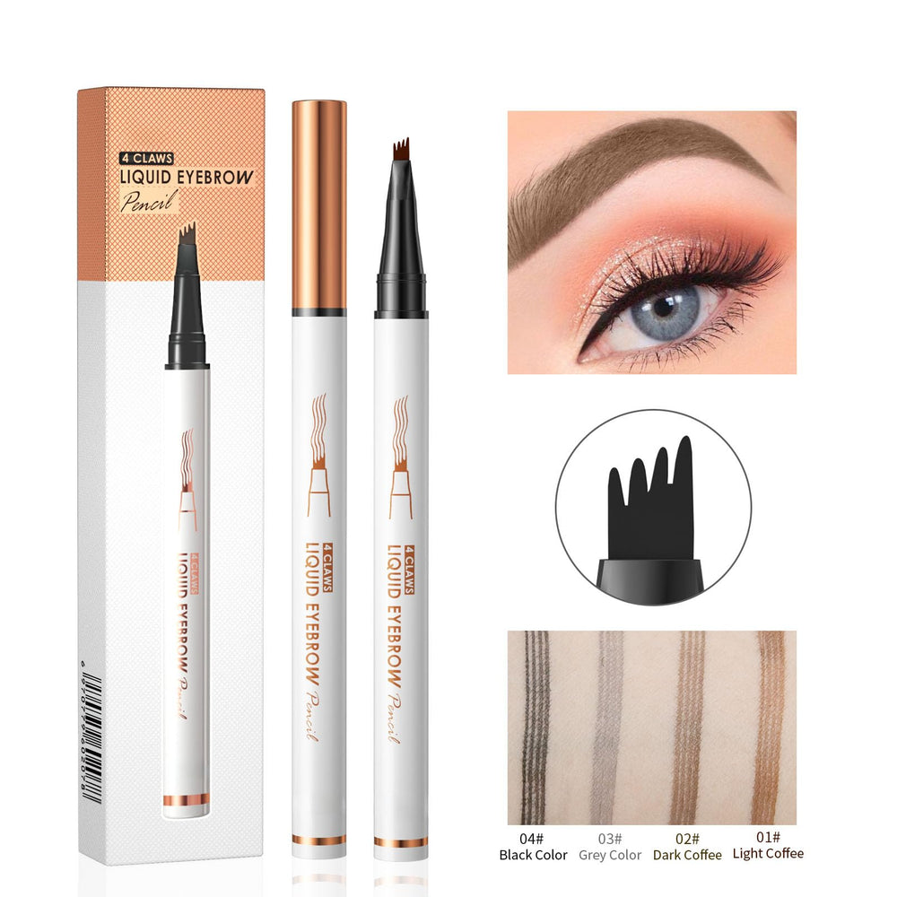 Yulinlon Q707 brow pen smooth finish highlights natural brow texture and definition.