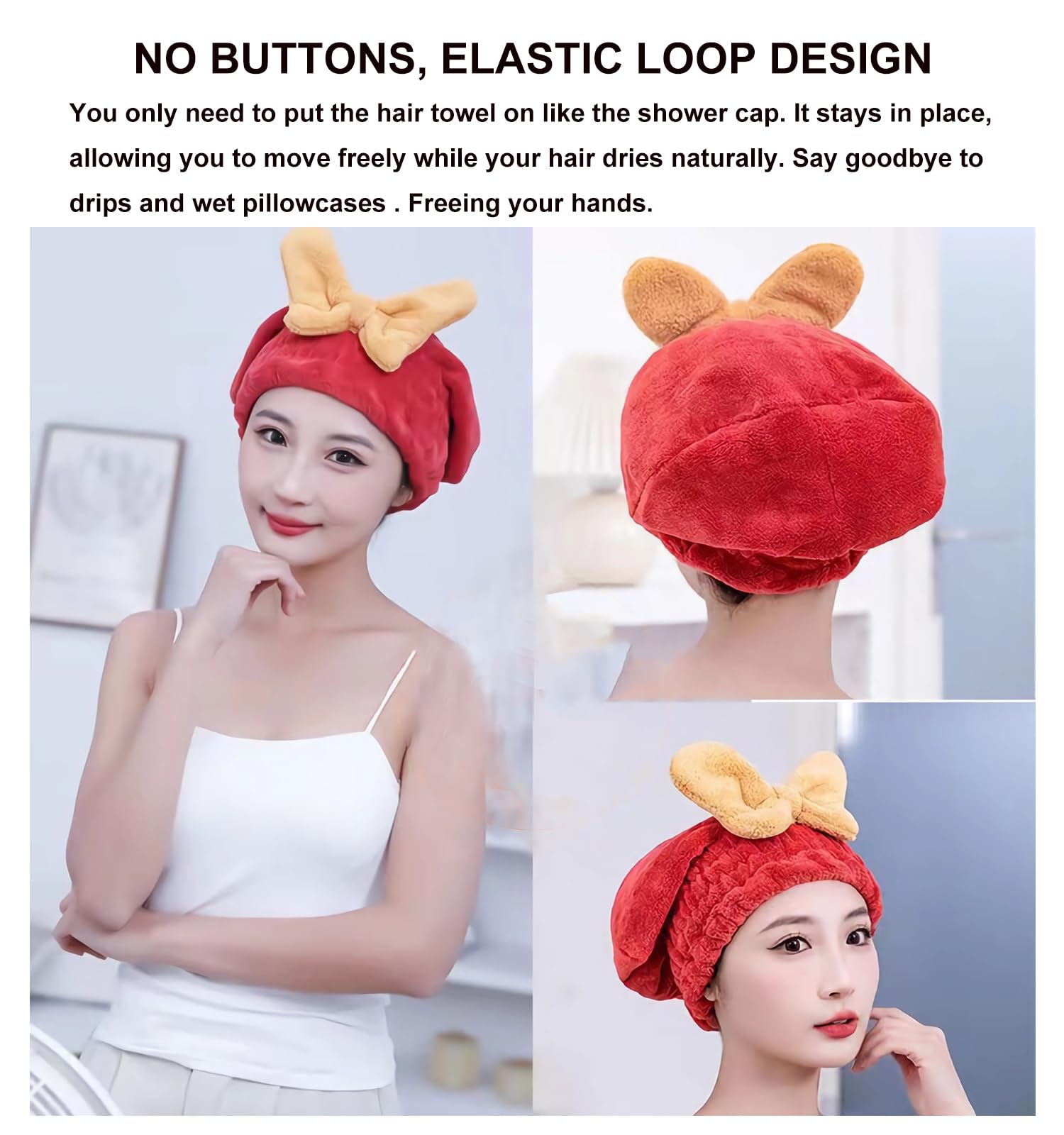 YUMINGUHC after-shower cap use; keeps hair tidy during skincare