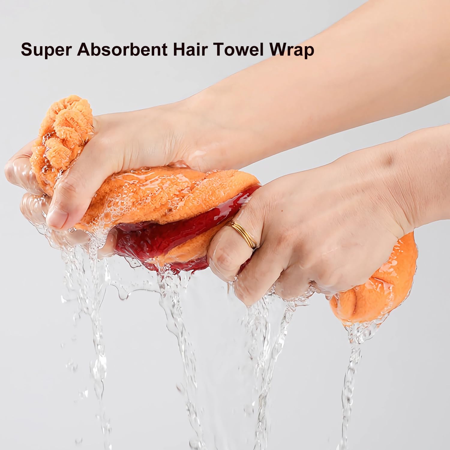 YUMINGUHC microfiber hair towel-cap texture; high absorbency after shower