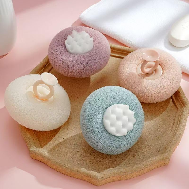 YUMMIS Sunflower Bath Ball is easy to clean after shower use.