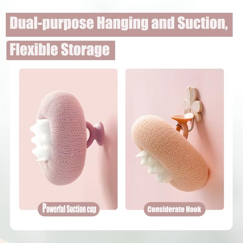 YUMMIS Sunflower Bath Ball shows mesh panel for fast rinse and durable use.