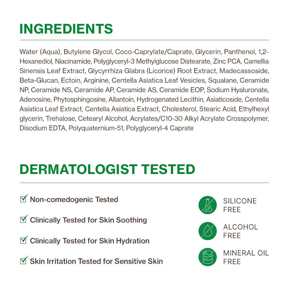 YUMU Cica Exosome Zinc sensitive-skin application demonstrates gentle soothing