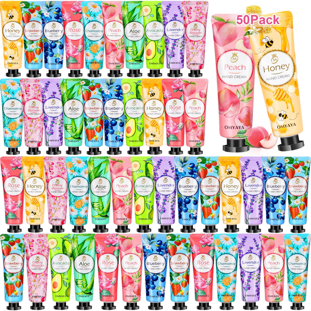 YUEONEWIN 50-pack hand cream gift set in travel tubes for versatile gifting