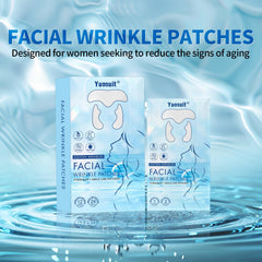 Yuosuit forehead patches closeup showing hydrogel hydration texture.