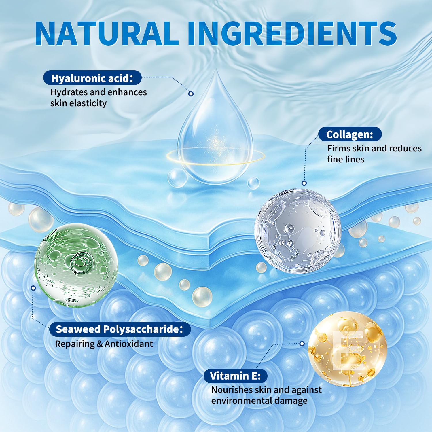 Yuosuit hydrogel patches during application providing deep moisturization.